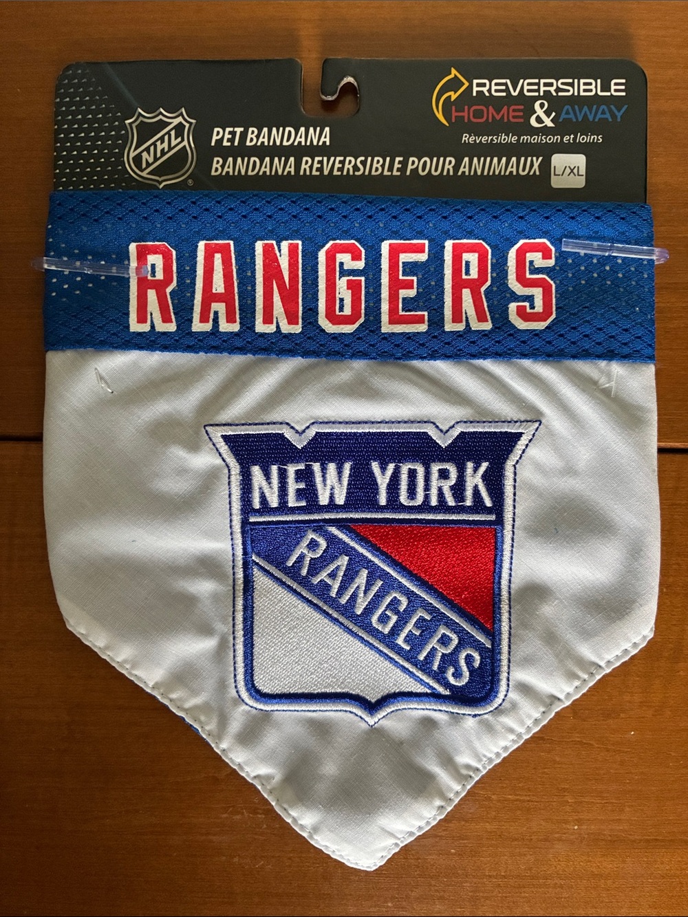 New York Rangers Pet Dog Bandana L/XL Reversible NWT